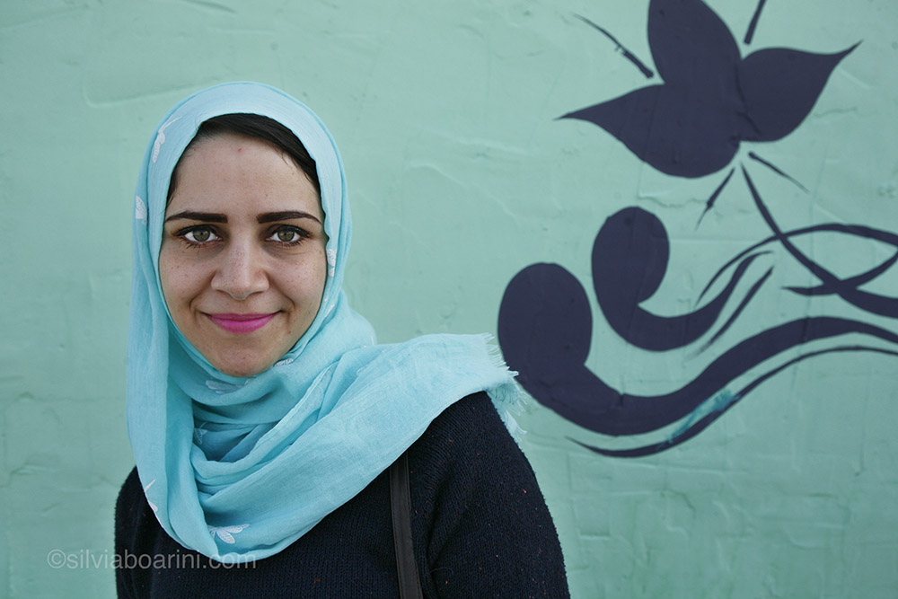 Dalia Adelrahman, from Gaza, is the project's coordinator. She is behind the recent sea port make-over. The idea came from thinking about puzzles. Al Shati refugee camp, Gaza